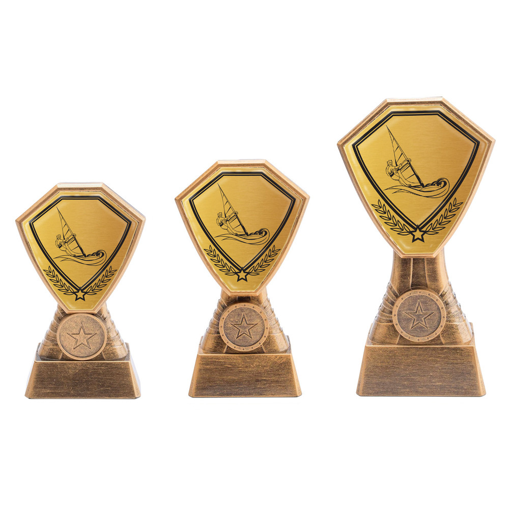 Antique Gold Windsurfing Plastic Tower