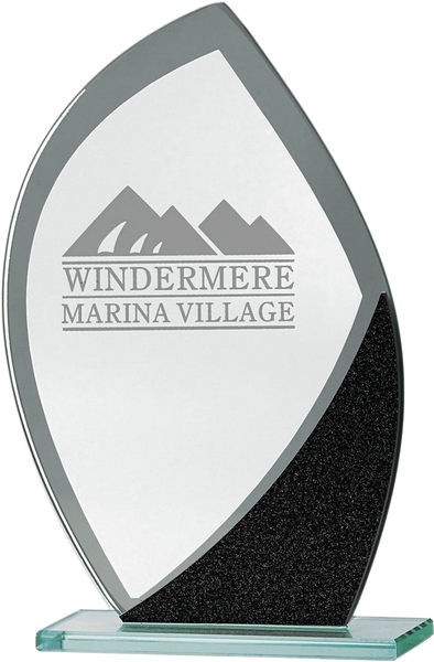 Glass Award with Black Detail