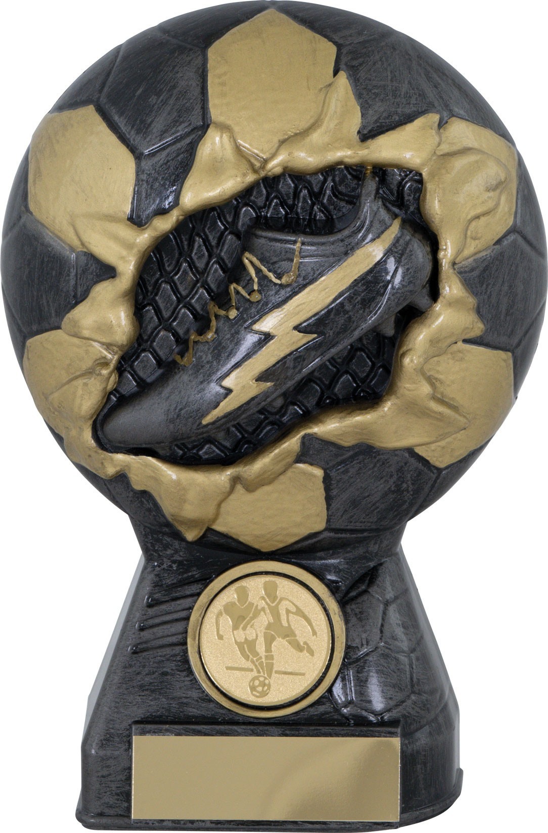 Antique Silver Flash Football Award