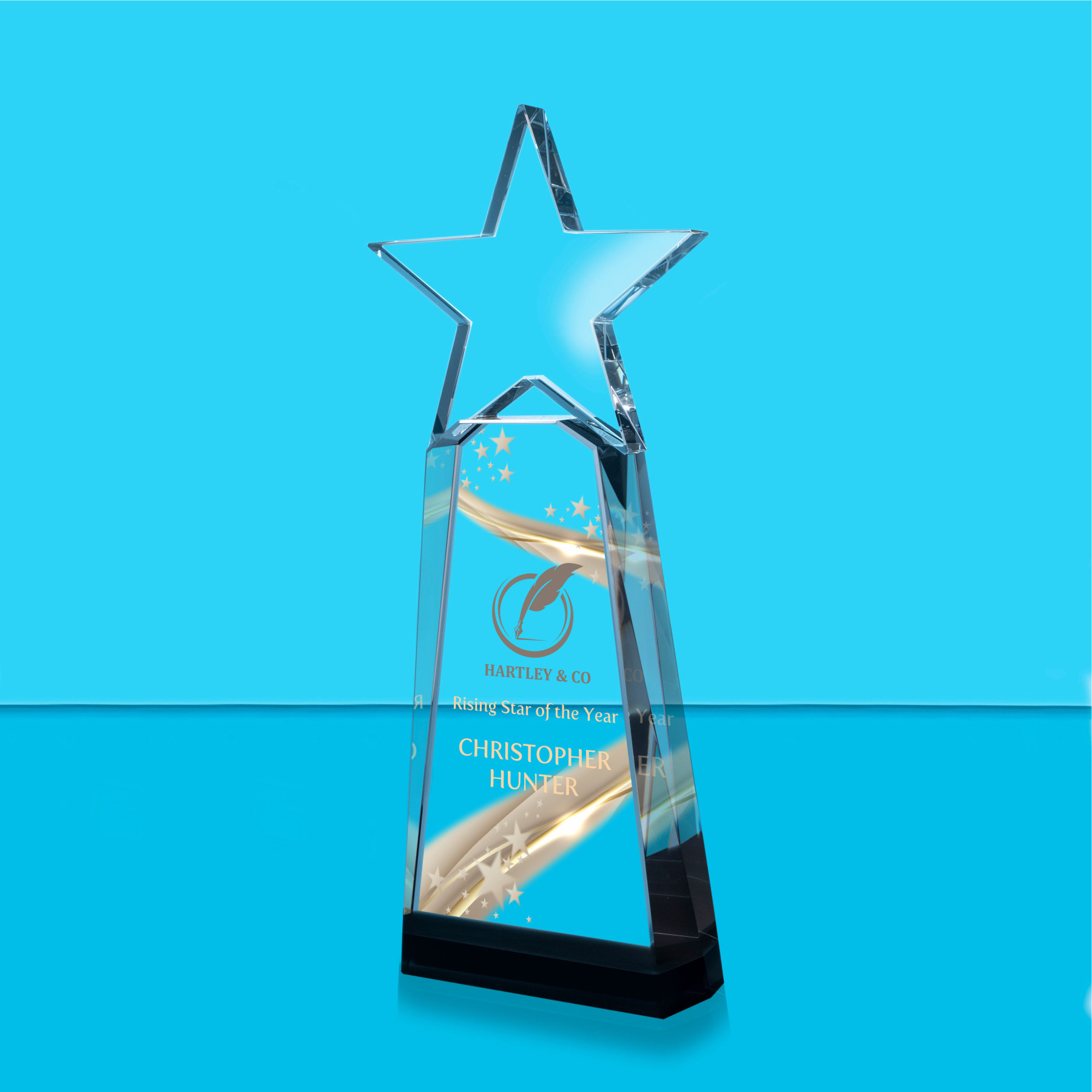 Houston Crystal Star Award - UV Colour Printing