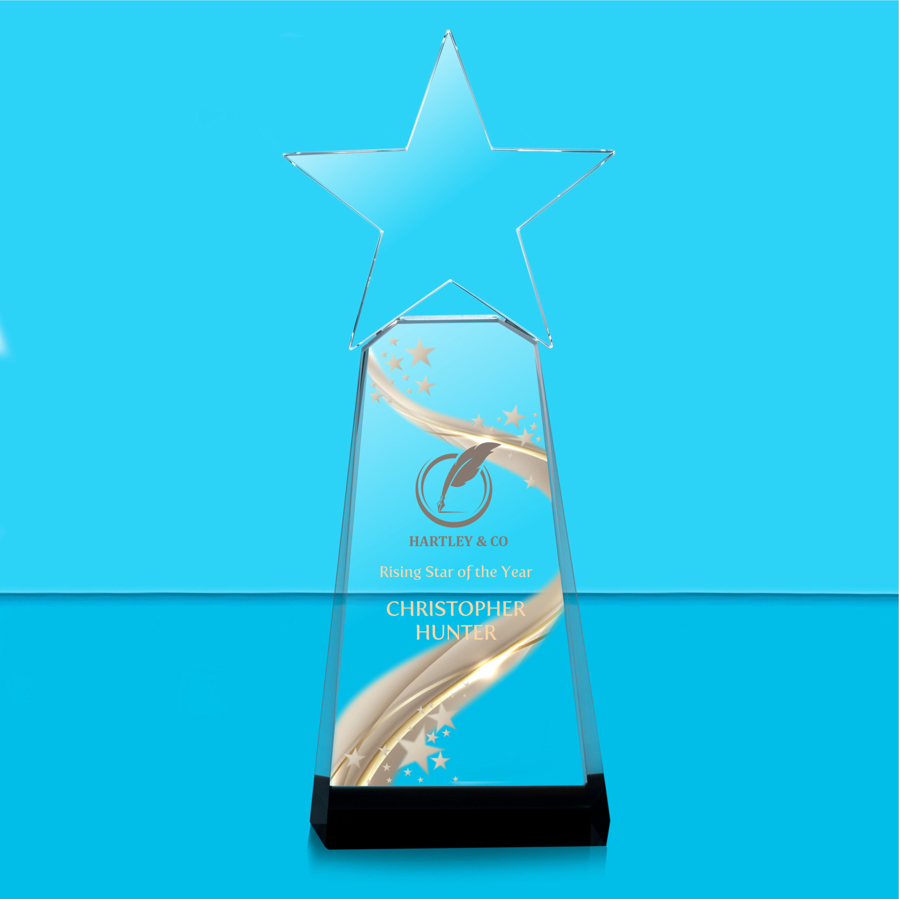 Houston Crystal Star Award - UV Colour Printing