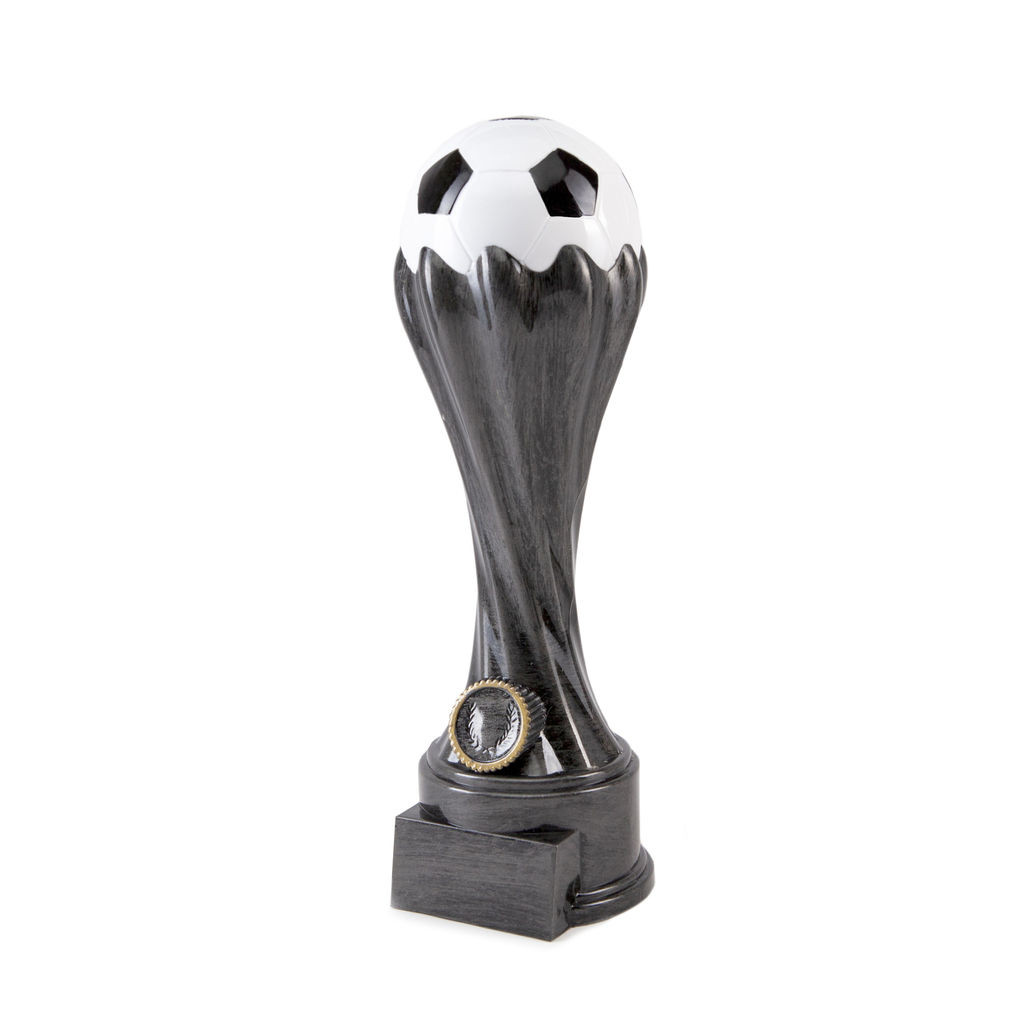 Football Tower Award in Charcoal & White