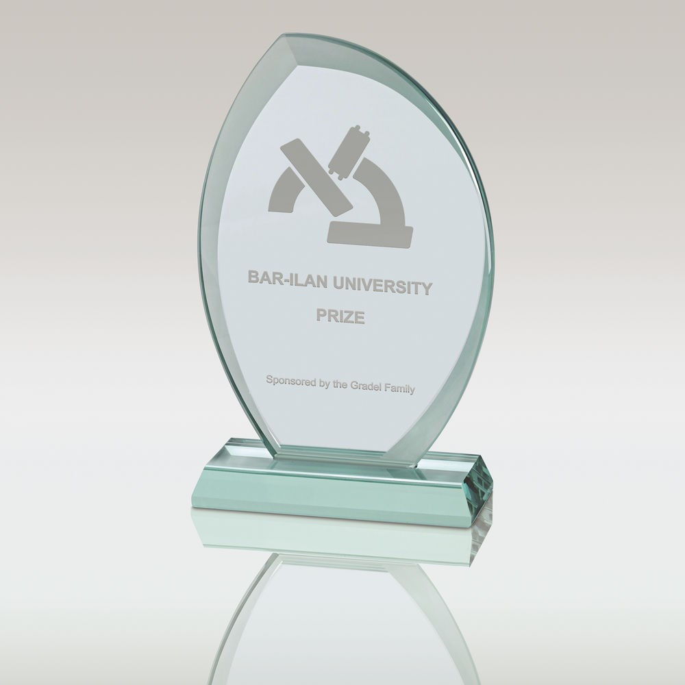 Jade Glass Plaque with Frosted Edges