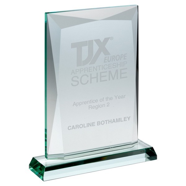 Jade Glass Chunky Rectangle Plaque