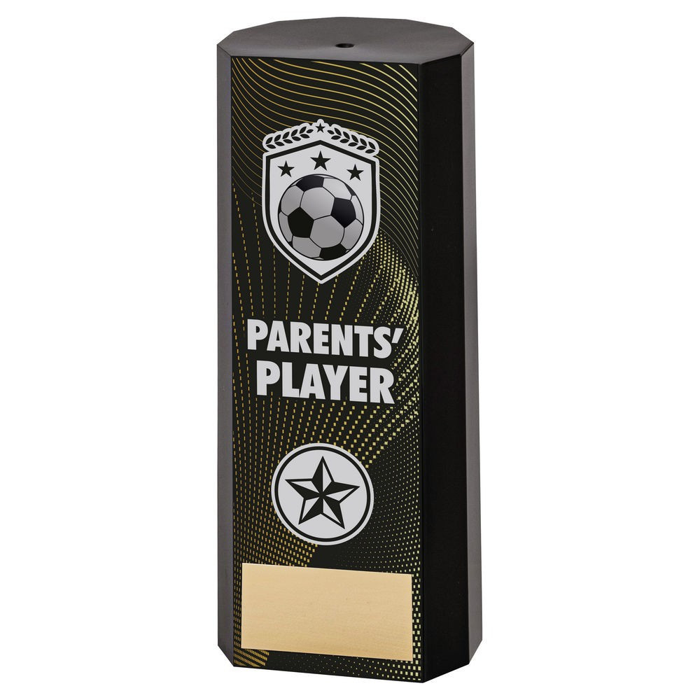 Black Plastic Filled Column Football Parents Player