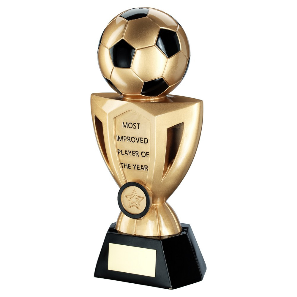 Brz/Pew/Gold Football On Cup  - Most Improved