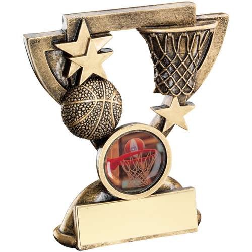 Bronze/Gold Basketball Mini Cup Trophy