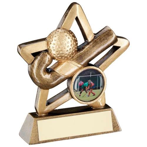 Bronze/Gold Hockey Mini Star Trophy