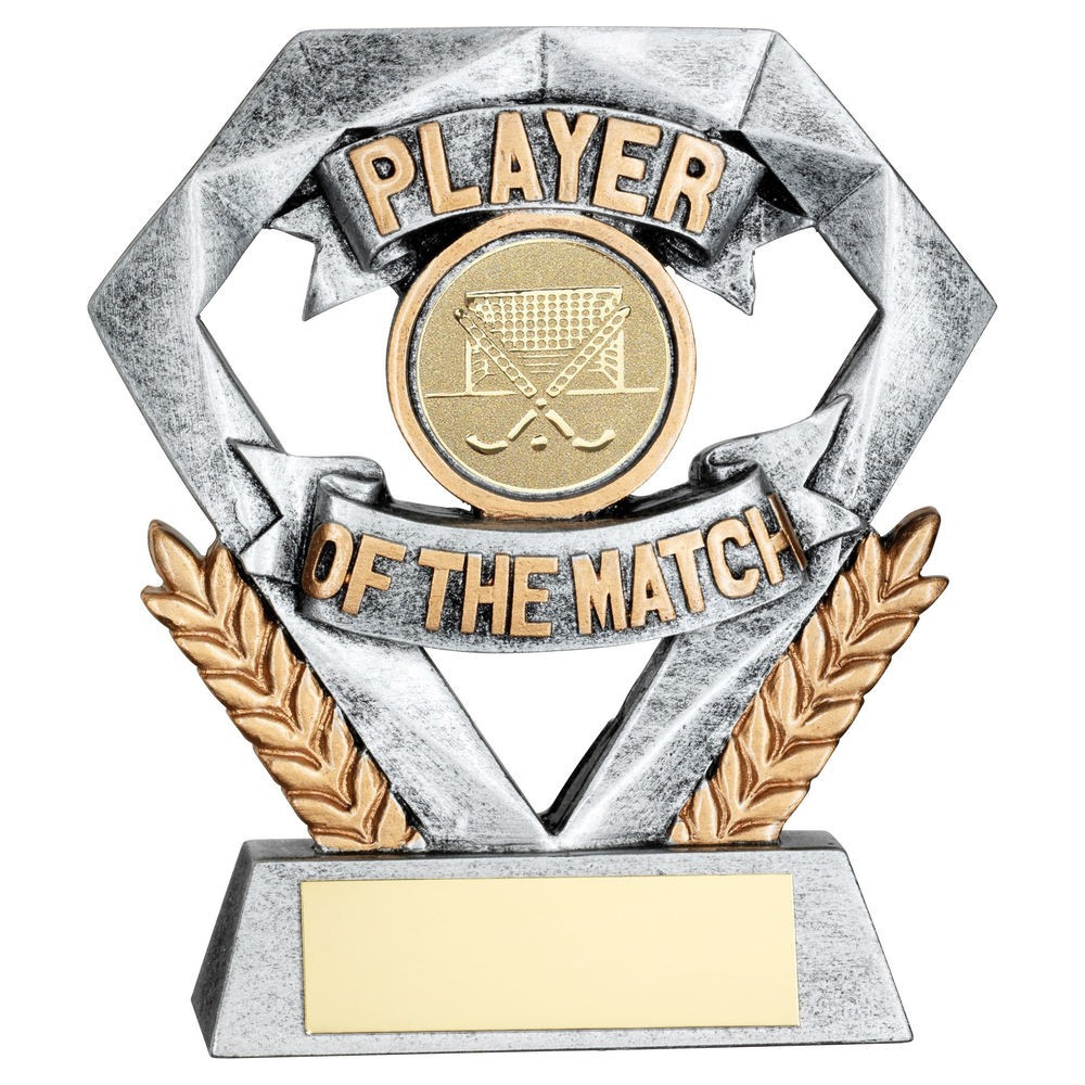 Gold Player of the Match Mini Diamond with Hockey Insert