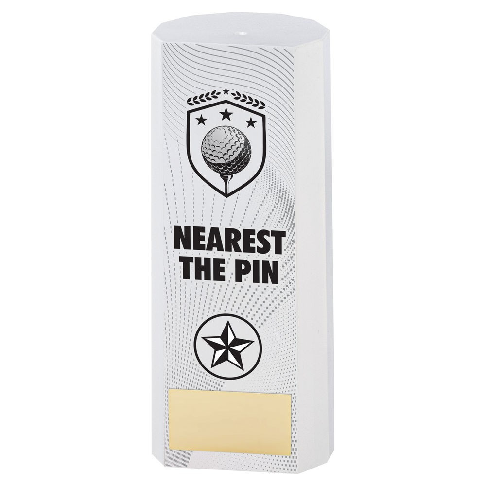 White Plastic Filled Column Golf Nearest the Pin
