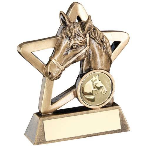 Bronze/Gold Horse Mini Star Trophy
