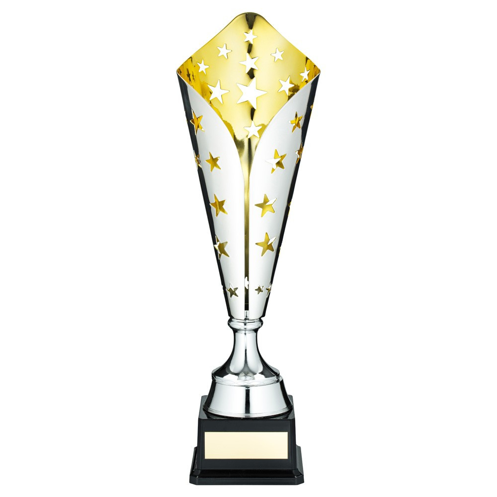 Silver and Gold Metal Star Trophy Cup