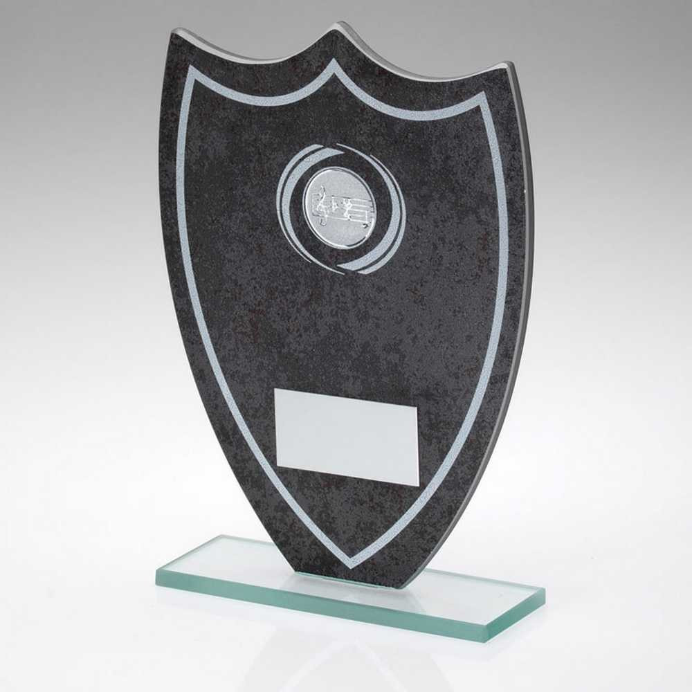 Stone Effect Glass Shield with Music Centre