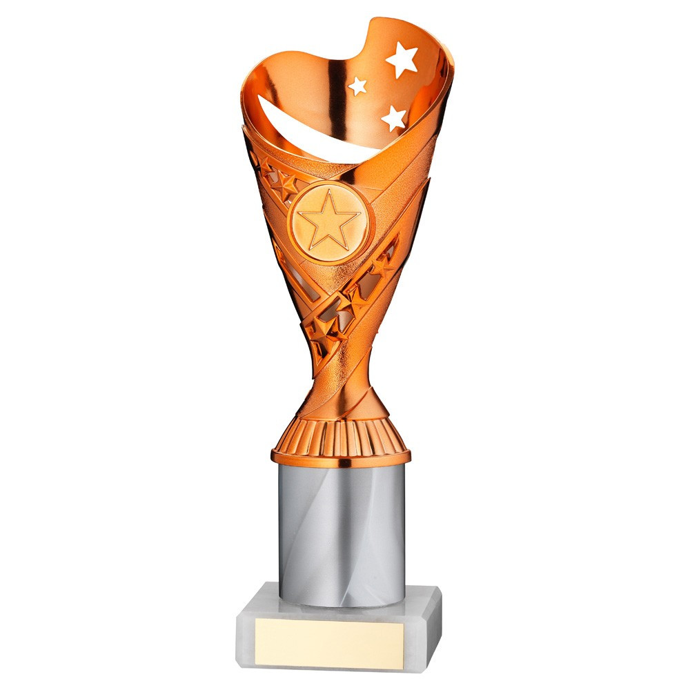 Copper and White Plastic 'SABRE' Cup on Marble Base