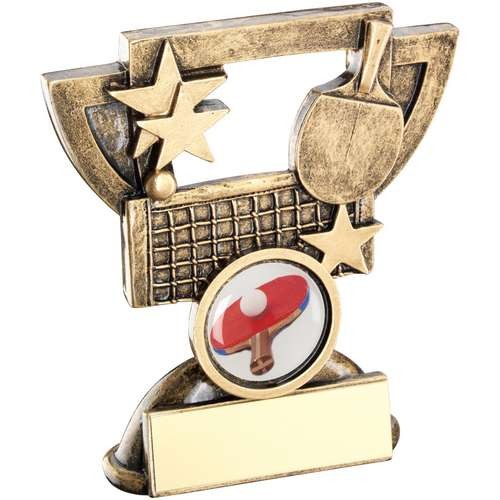 Bronze/Gold Table Tennis Mini Cup Trophy