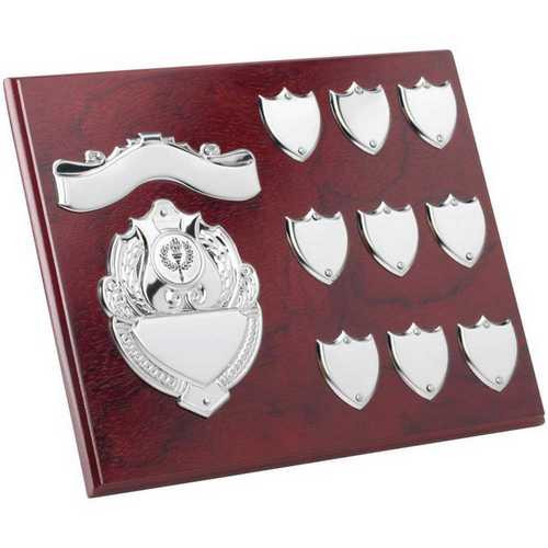 Rosewood 9 Years Annual Plaque with Chrome Fronts