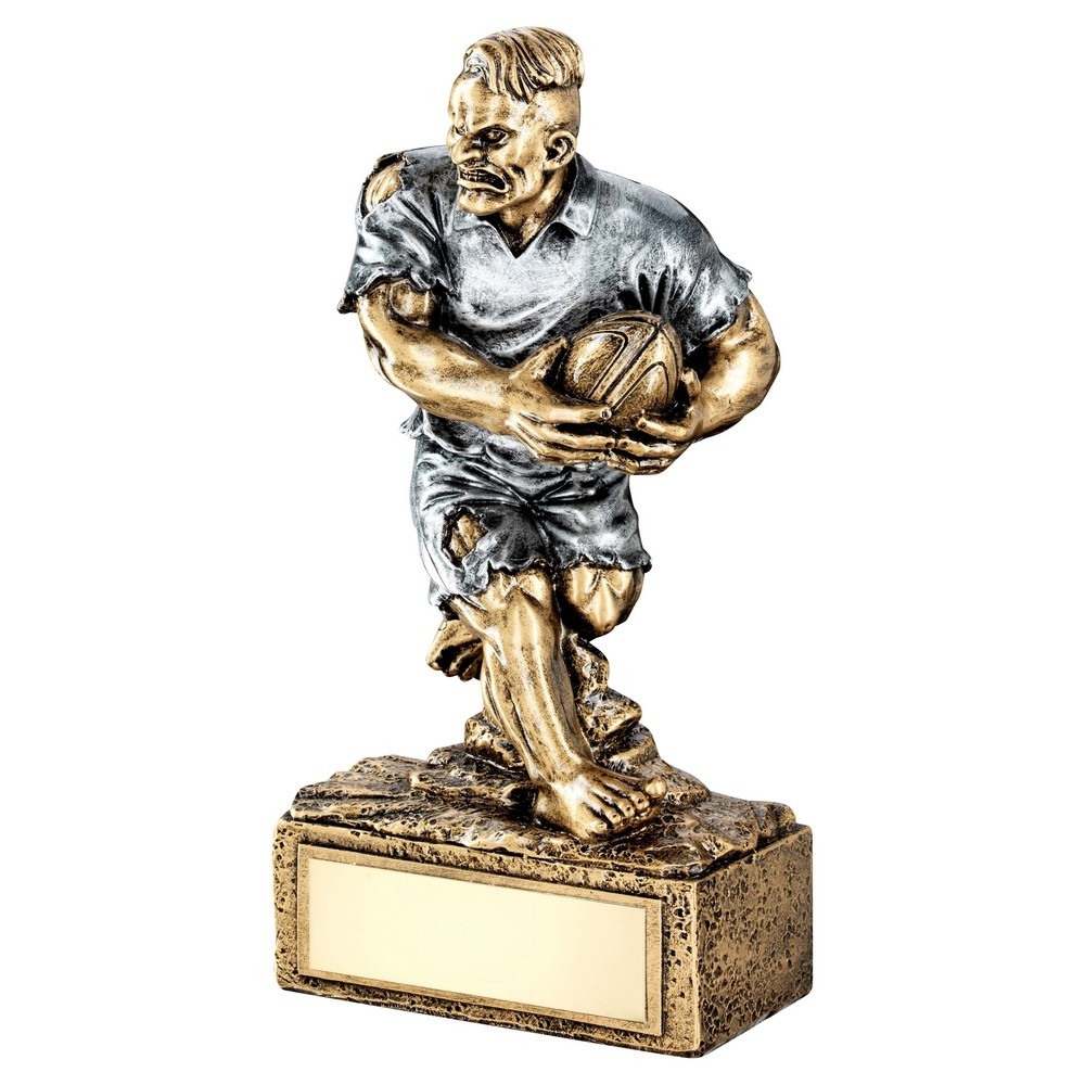 Bronze / Pewter Rugby 'Beast' Figure Trophy