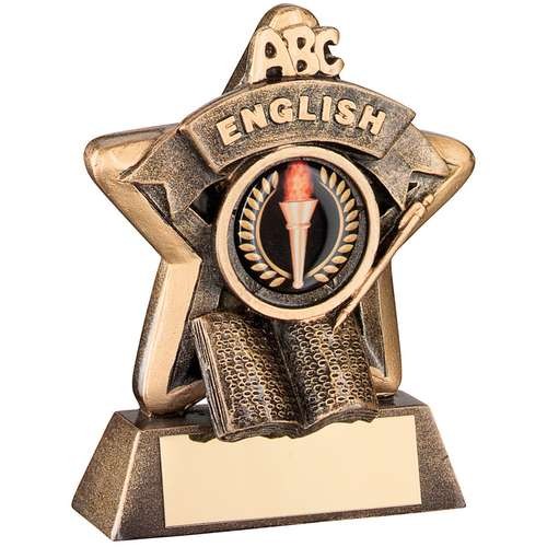 Mini Star 'English' Trophy - Bronze/Gold English