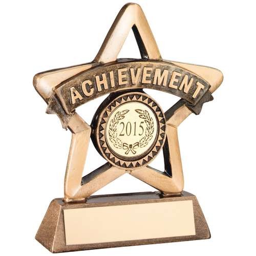 Bronze/Gold Resin 'Achievement' Mini Star Trophy