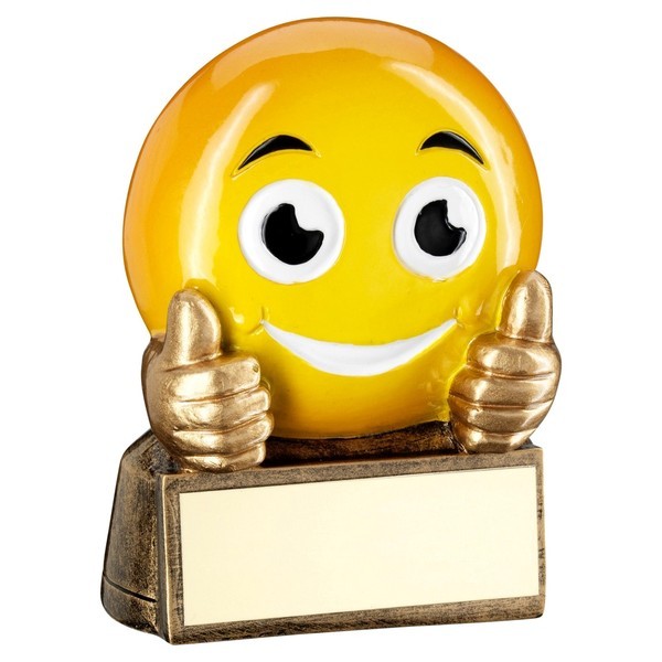 Yellow Thumbs Up Emoji Trophy