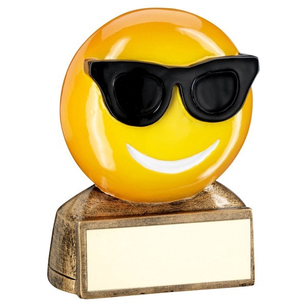 Yellow Sunglasses Emoji Trophy
