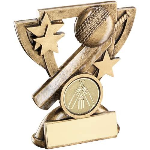 Bronze/Gold Cricket Mini Cup Trophy