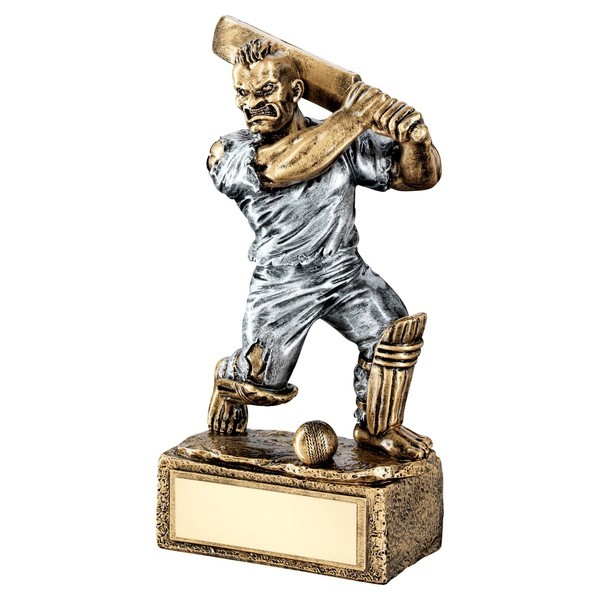Bronze / Pewter Cricket 'Beast' Figure Trophy