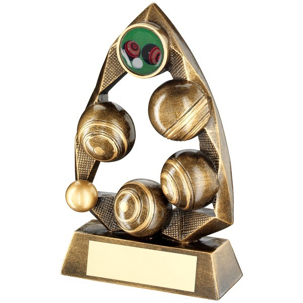 Bronze/Gold Lawn Bowls Diamond Collection Trophy