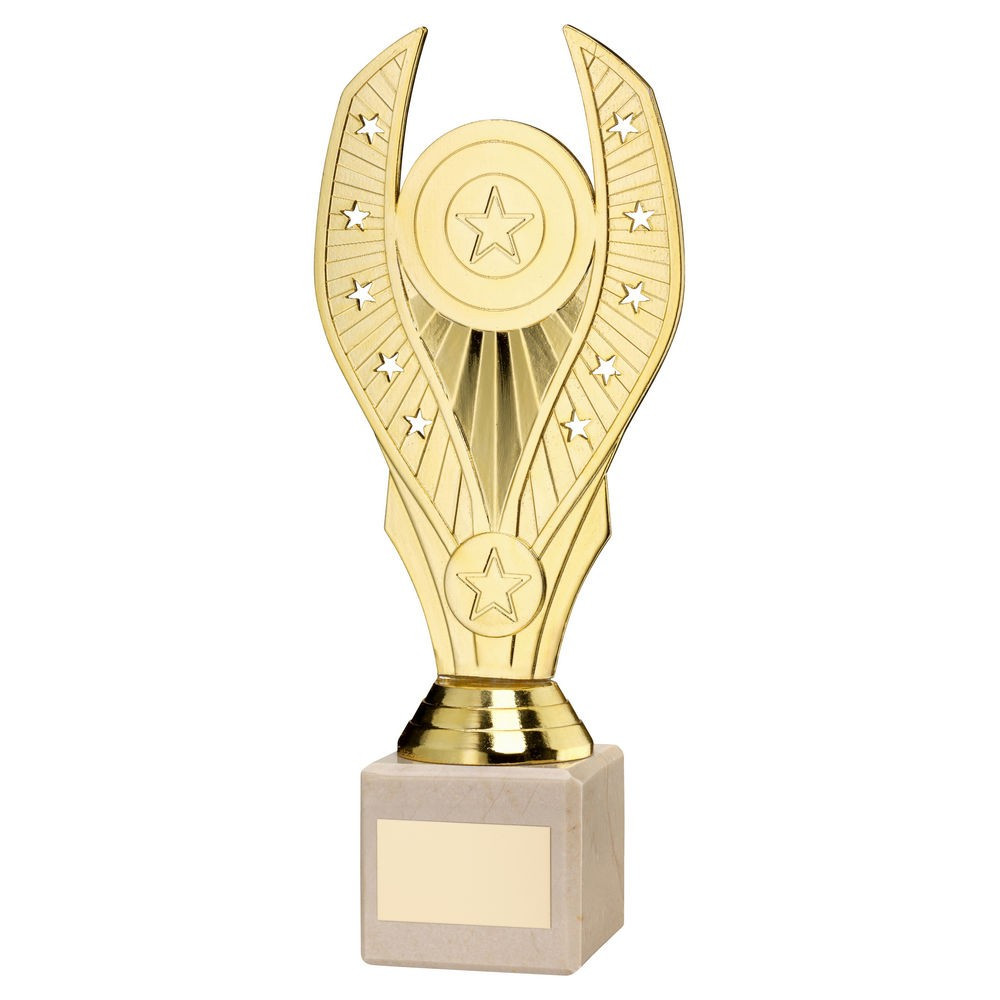 Gold Plastic Holder on Cream Marble Trophy