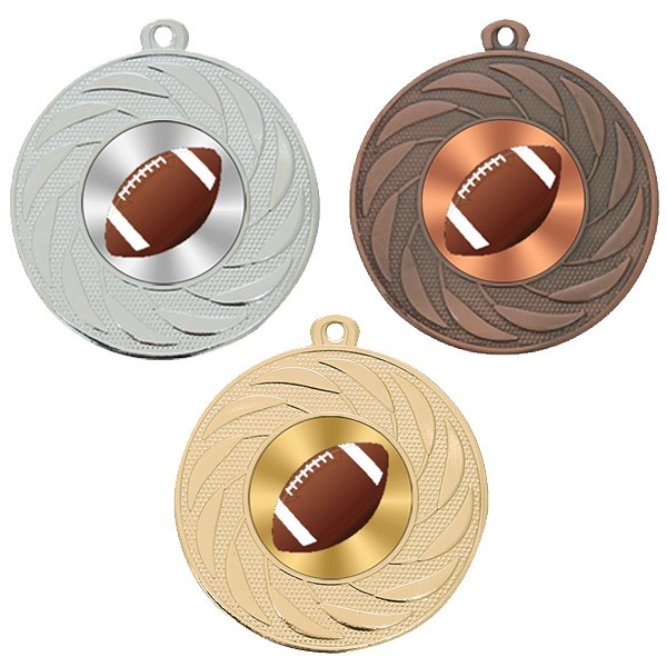American Football 50mm Medal