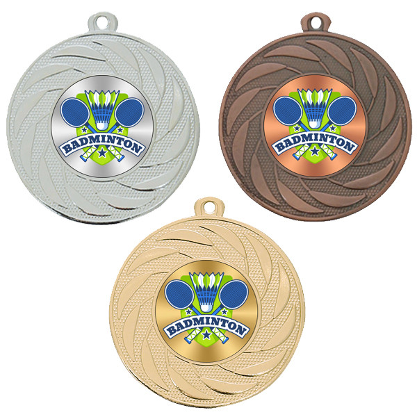 Badminton 50mm Medal