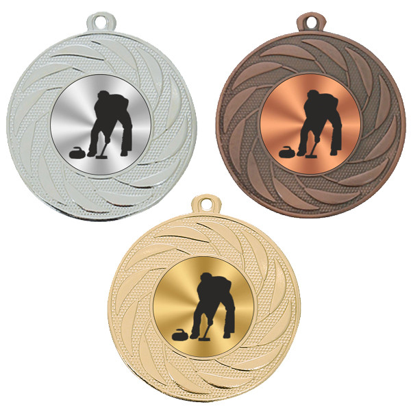 Curling 50mm Medal