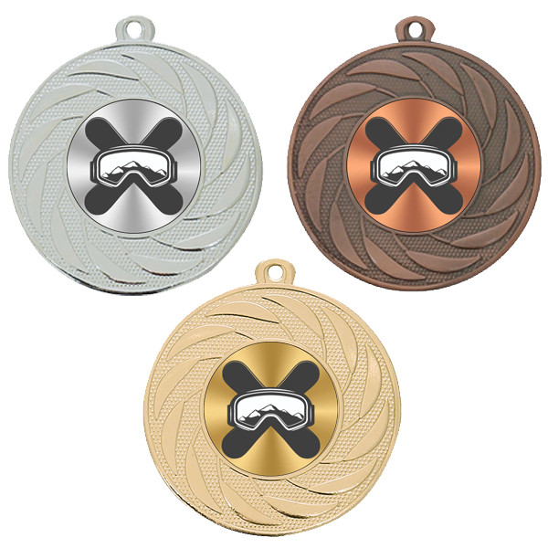 Snowboarding 50mm Medal