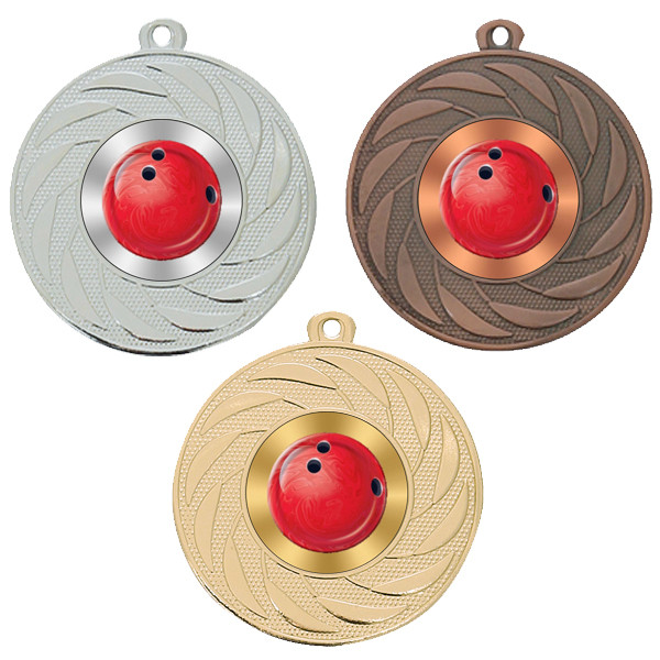 Ten Pin Bowling 50mm Medal