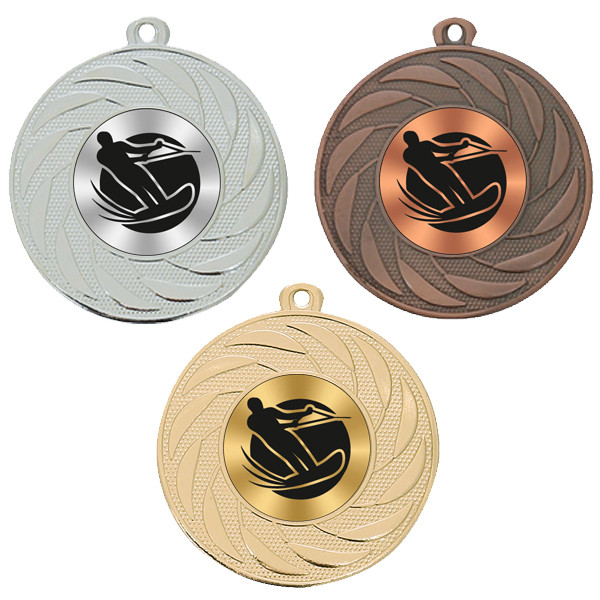 Water Skiing 50mm Medal