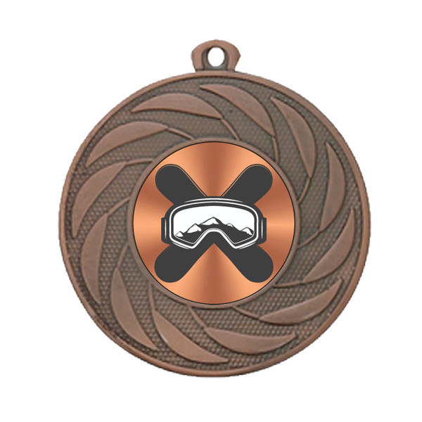 Snowboarding 50mm Medal