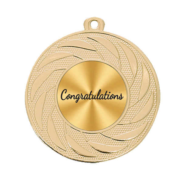 Congratulations 50mm Medal