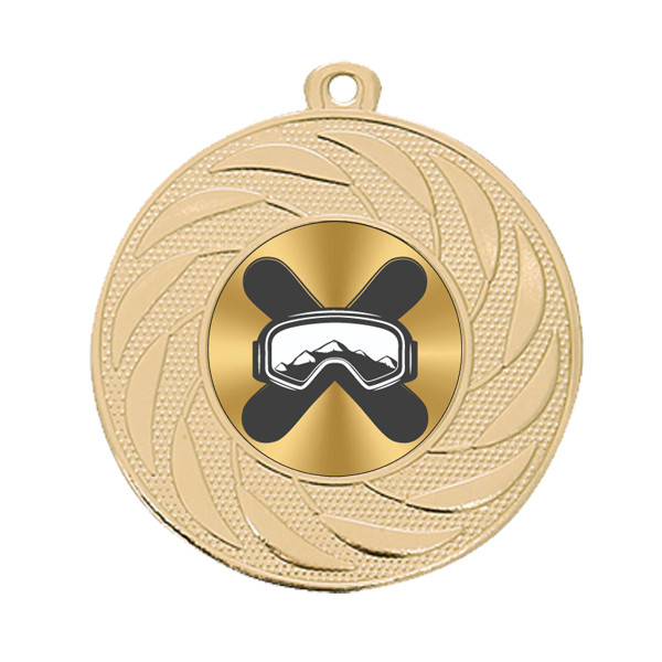 Snowboarding 50mm Medal