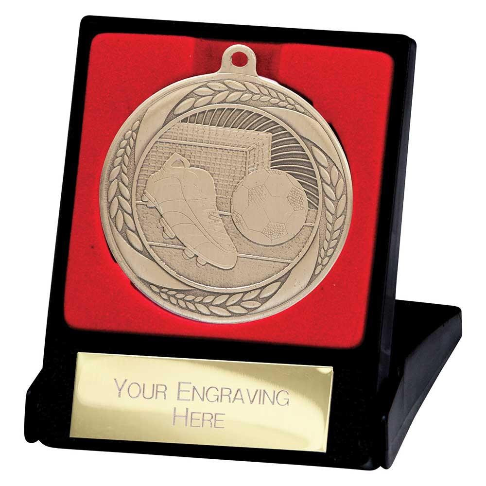 Typhoon Football Medal & Box Silver