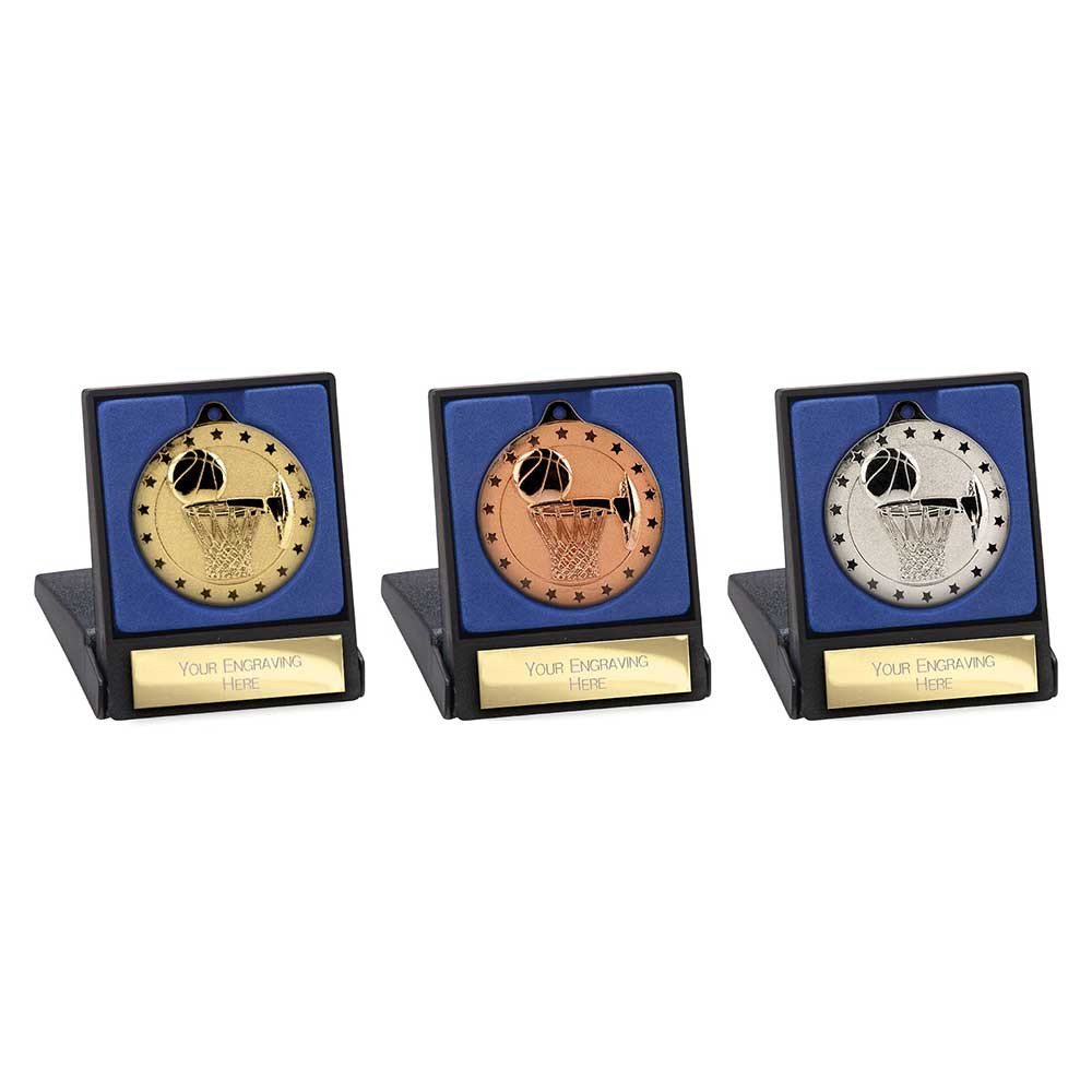 Cascade Stars Basketball Medal & Box 50mm