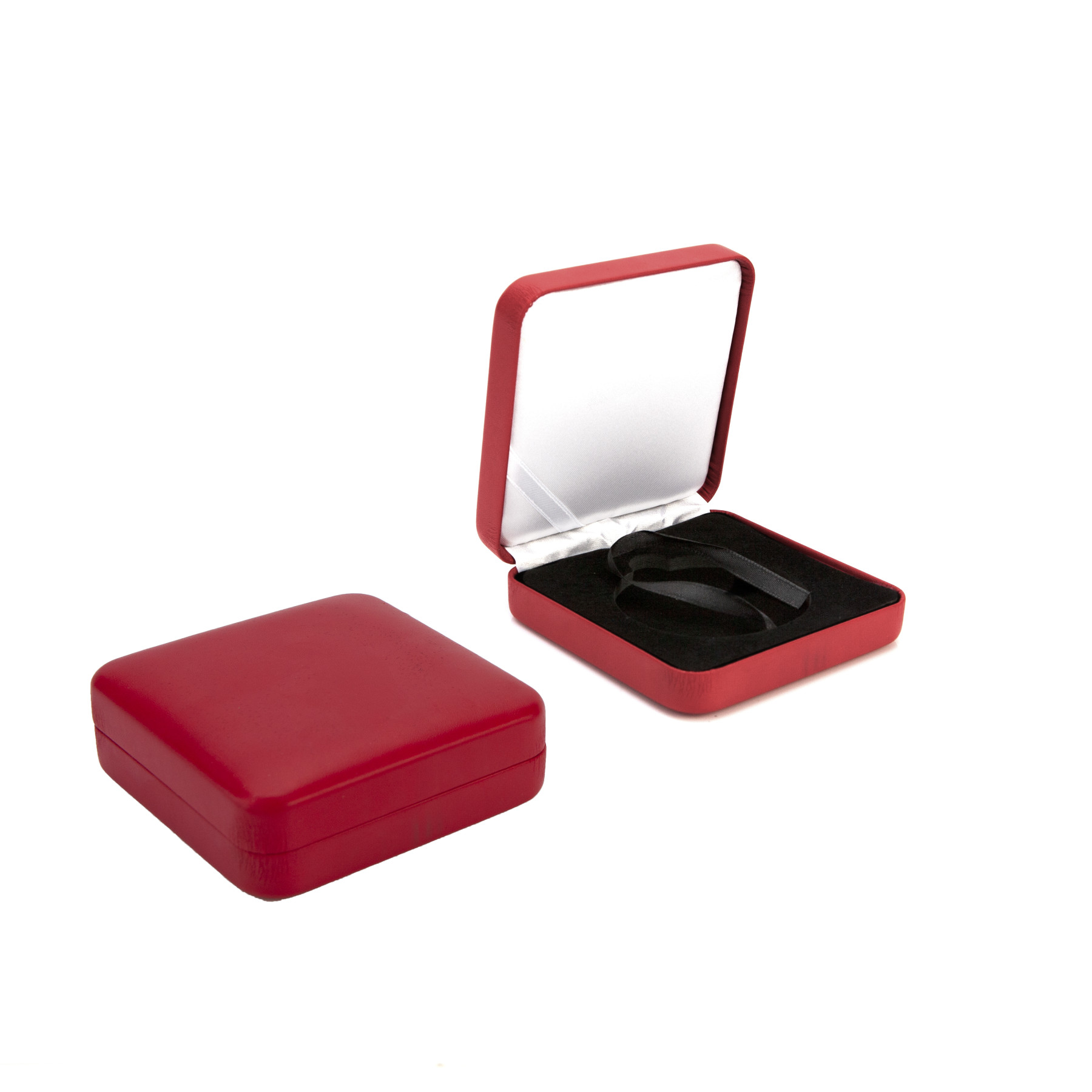 Red Leatherette Medal Box for 50mm Medal