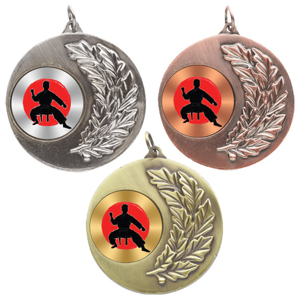 Martial Arts Laurel Wreath 50mm Medal