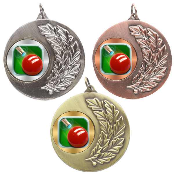 Snooker Laurel Wreath 50mm Medal