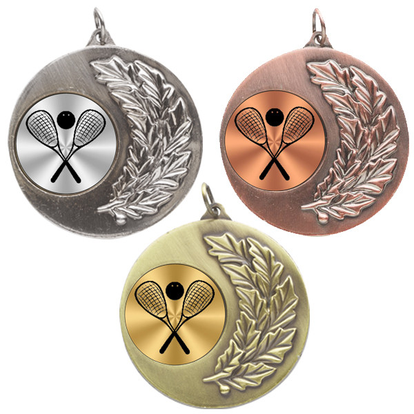 Squash Laurel Wreath 50mm Medal