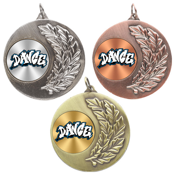 Street Dancing Laurel Wreath 50mm Medal