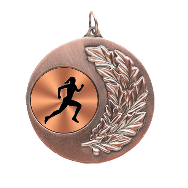 Female Athletics Laurel Wreath 50mm Medal