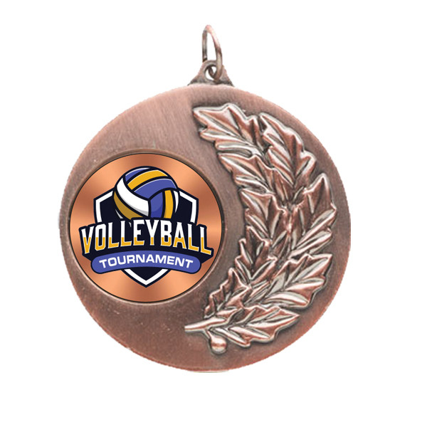Beach Volleyball Laurel Wreath 50mm Medal