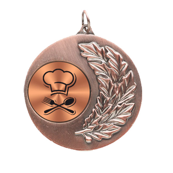 Cooking Laurel Wreath 50mm Medal