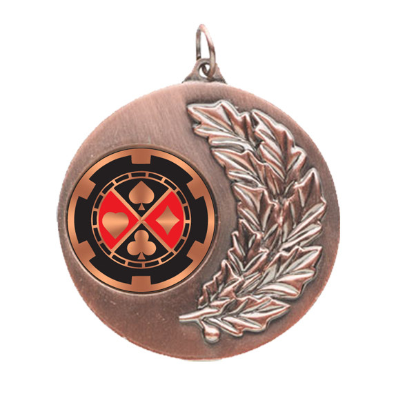 Poker Laurel Wreath 50mm Medal