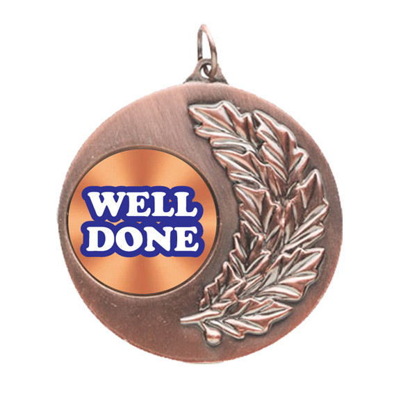 Well Done Laurel Wreath 50mm Medal